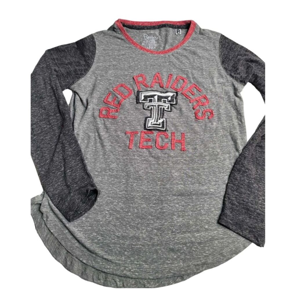 3108 Pressbox Texas Tech Red Raiders Raglan Top Women's Small